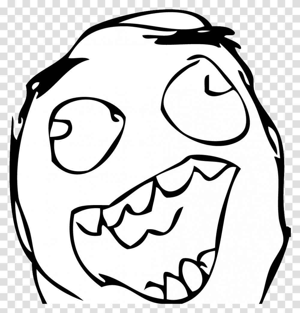 Rage Guy Svg Black And White Stock Happy Troll Face Happy Troll Face, Stencil, Drawing, Art, Pillow Transparent Png