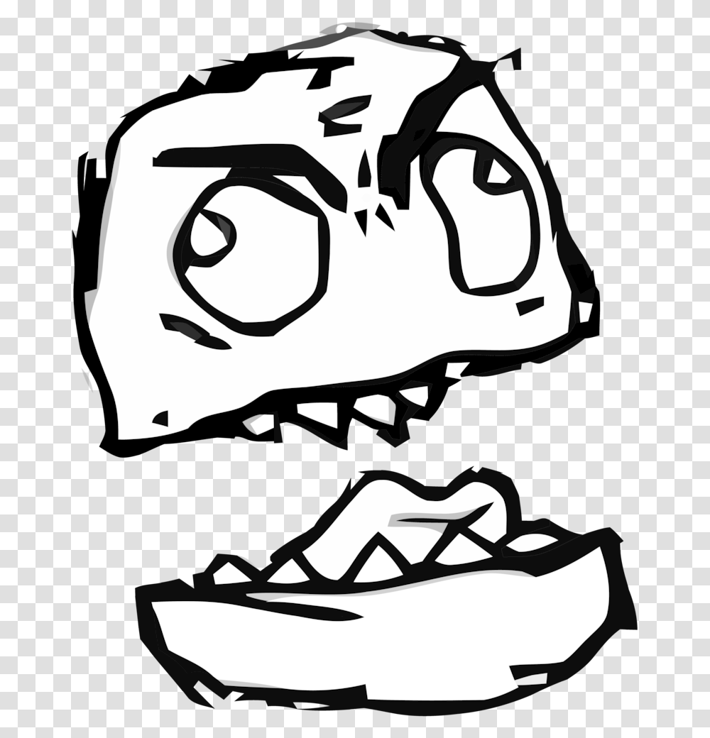 Rage Troll Face, Stencil, Drawing, Pirate Transparent Png