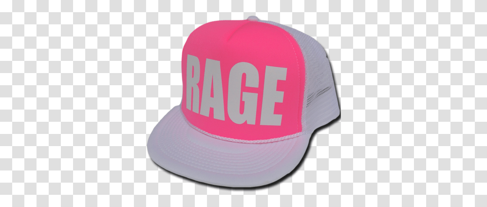 Rage White Pink For Baseball, Clothing, Apparel, Baseball Cap, Hat Transparent Png