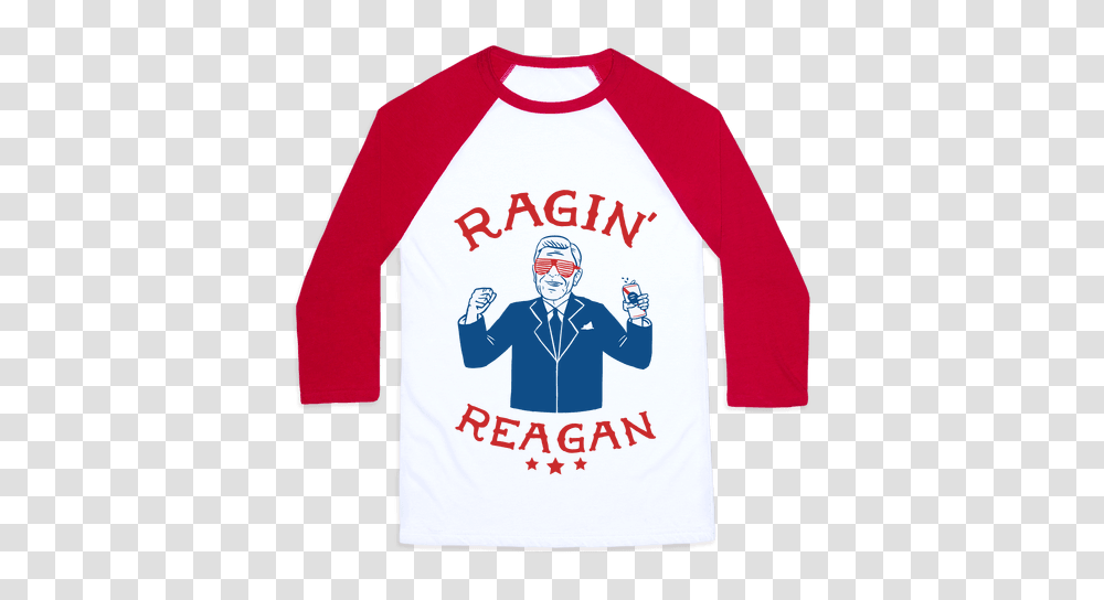 Ragin Reagan Baseball Tee Lookhuman, Apparel, Sleeve, Long Sleeve Transparent Png