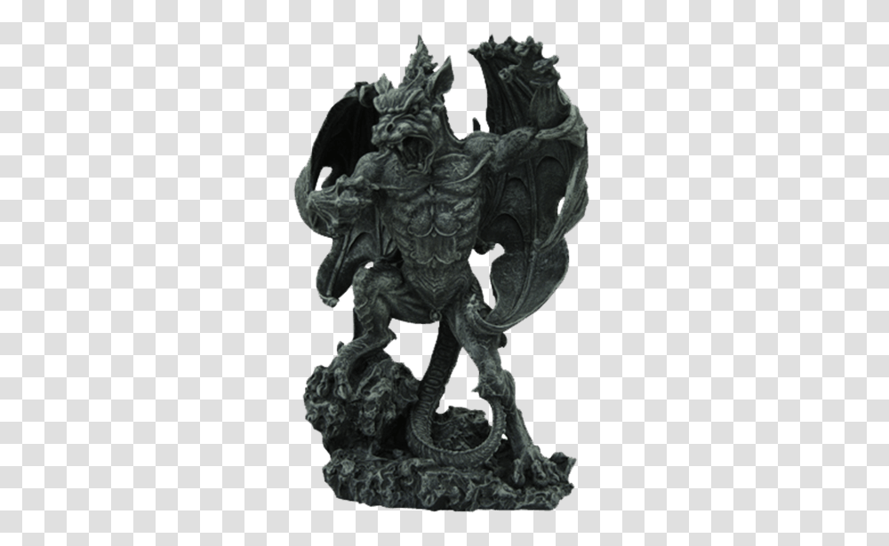 Raging Gargoyle Statue Mythical Objects, Sculpture, Ornament, Painting Transparent Png