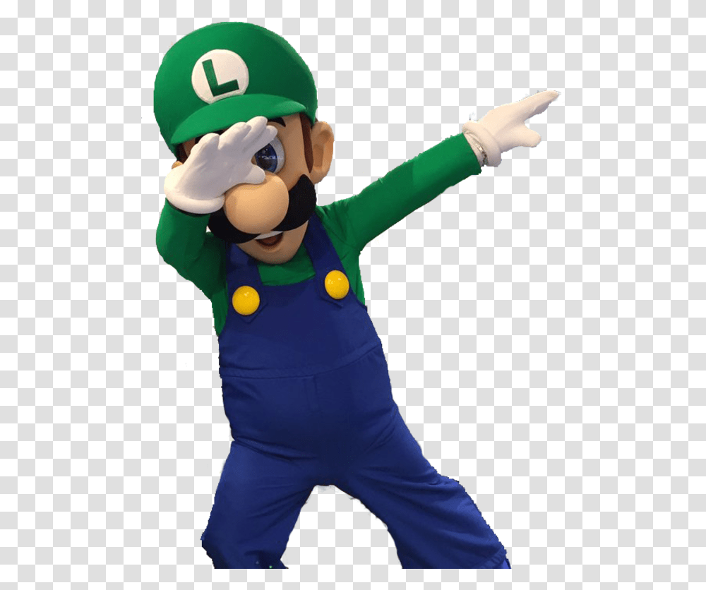 Ragingsilver Pokemmo Dabbing Luigi, Person, Human, Mascot, Helmet Transparent Png
