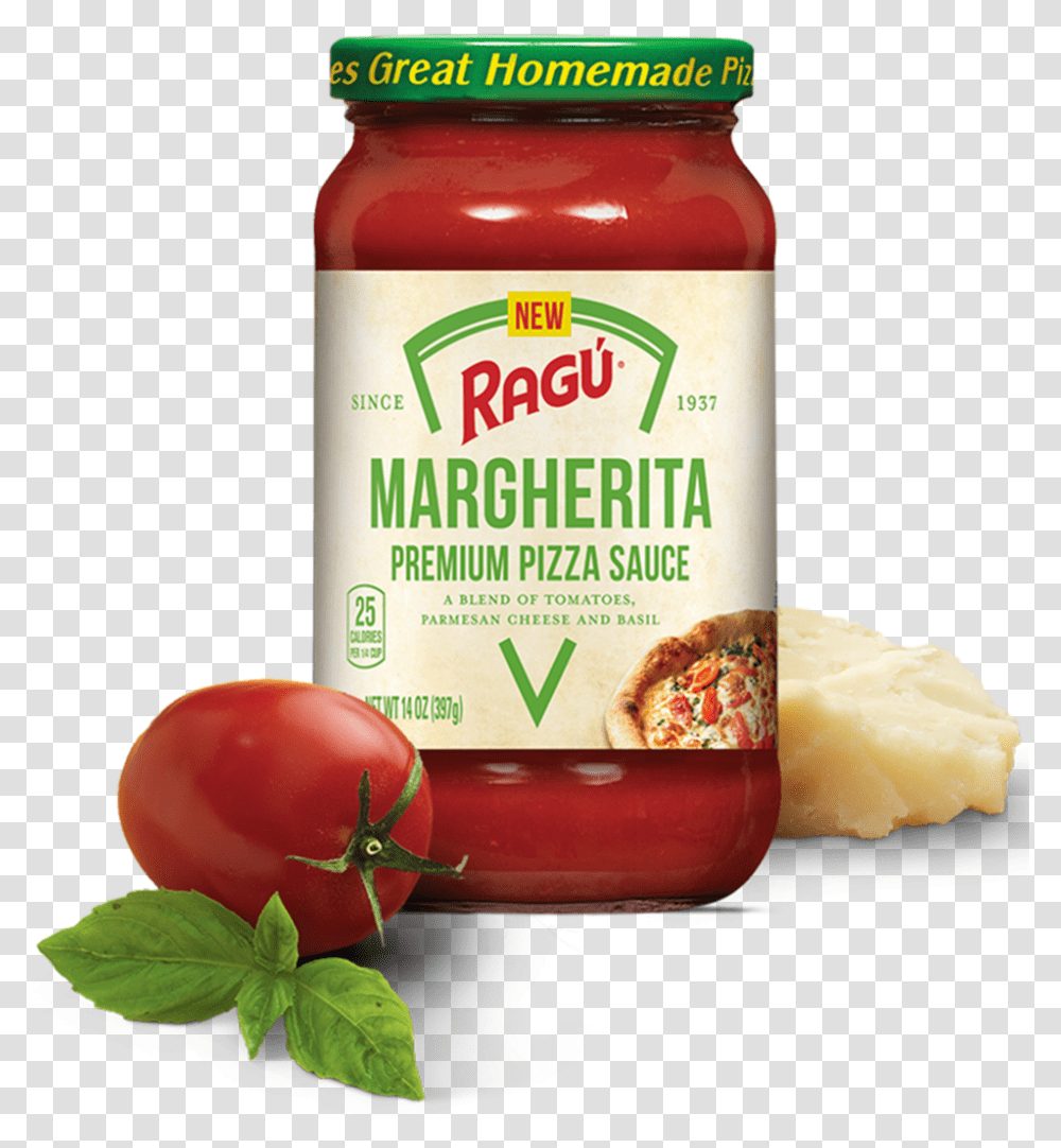 Ragu Margherita Premium Pizza Sauce, Ketchup, Food, Mayonnaise Transparent Png