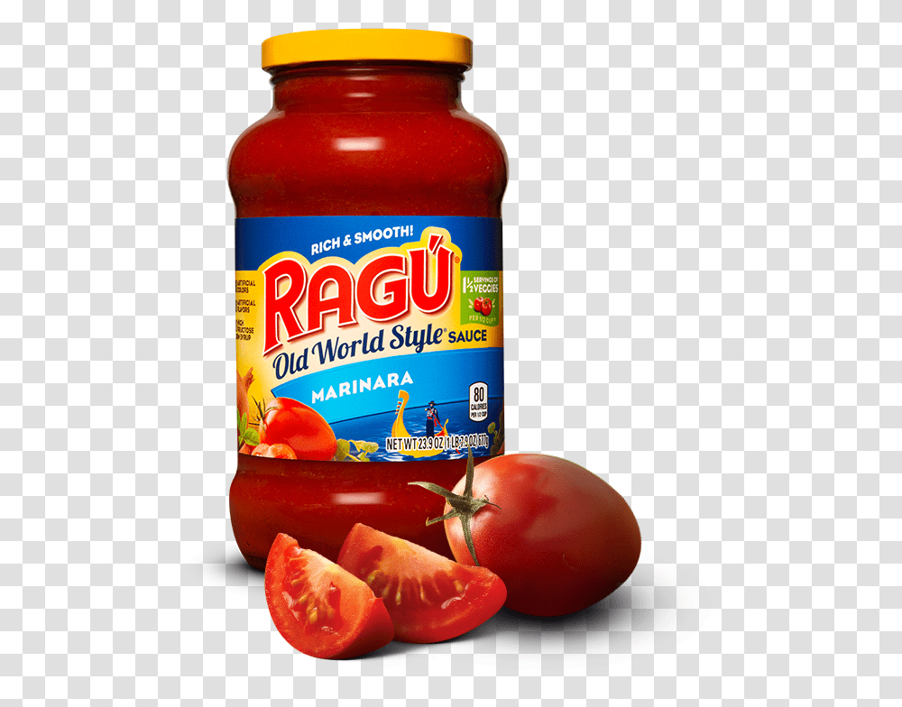 Ragu Tomato Sauce Meat, Ketchup, Food, Plant, Vegetable Transparent Png