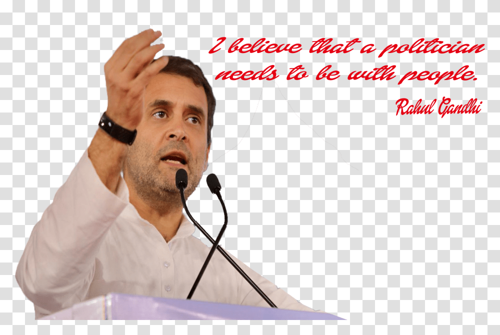 Rahul Gandhi Quotes Image Rahul Gandhi's Quotes For Students, Person, Crowd, Microphone, Audience Transparent Png