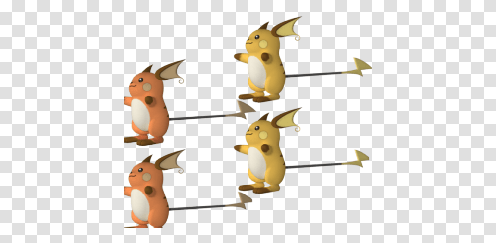 Raichu Pokemon Character Free 3d Model Cartoon, Animal, Figurine, Mammal, Food Transparent Png