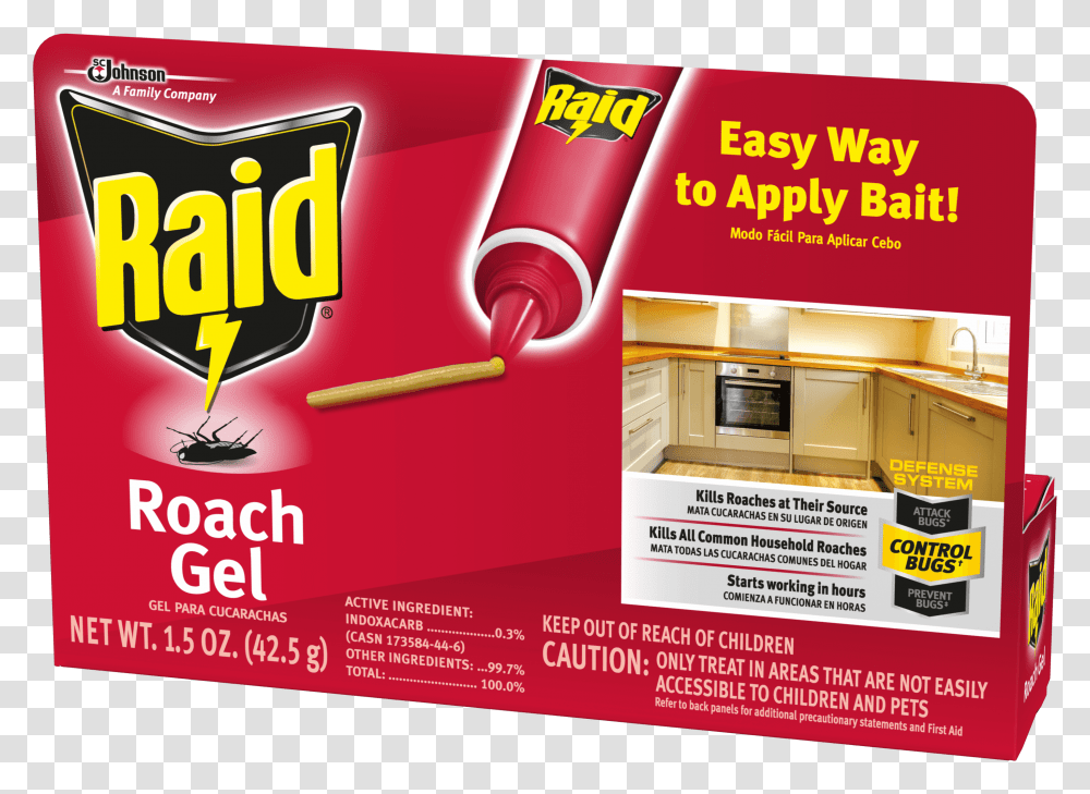 Raid Roach Gel Raid Bed Bug Detector And Trap, Advertisement, Poster, Flyer, Paper Transparent Png