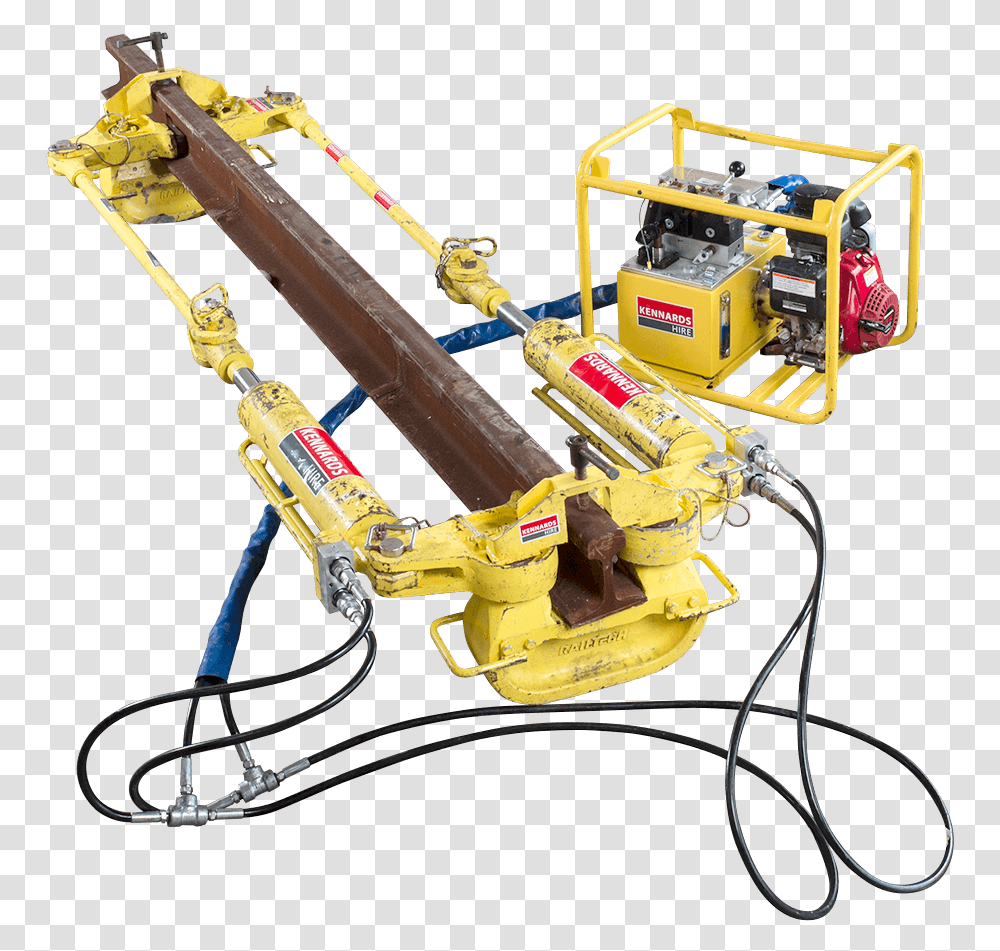 Rail 70t With Hydraulic Power Pack And Hand Pump Selected Hydraulic Rail Power Pack, Machine, Bow, Robot Transparent Png