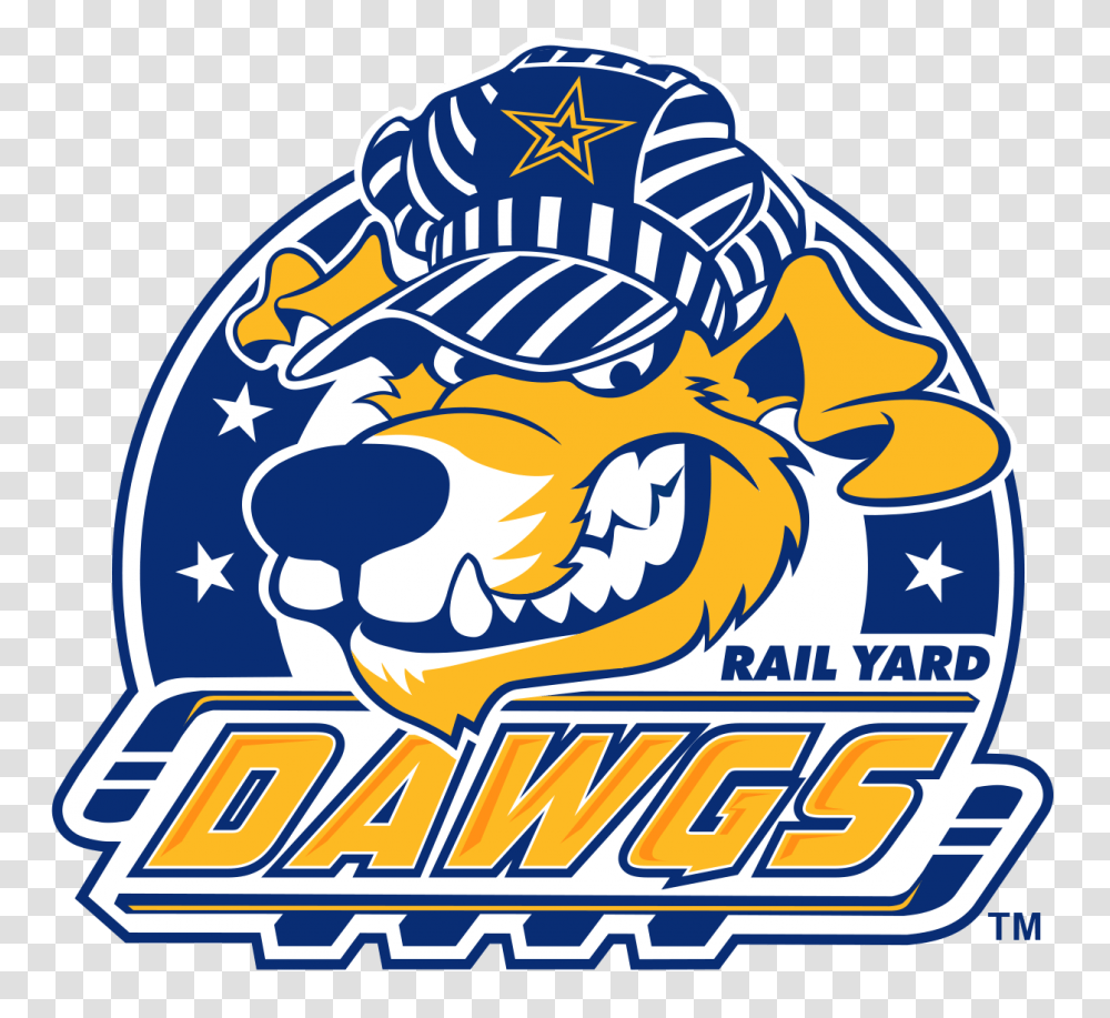 Rail Yard Dawgs Debut New Logo And Jersey Design The Roanoke Rail Yard Dawgs New Logo, Clothing, Text, Advertisement, Poster Transparent Png