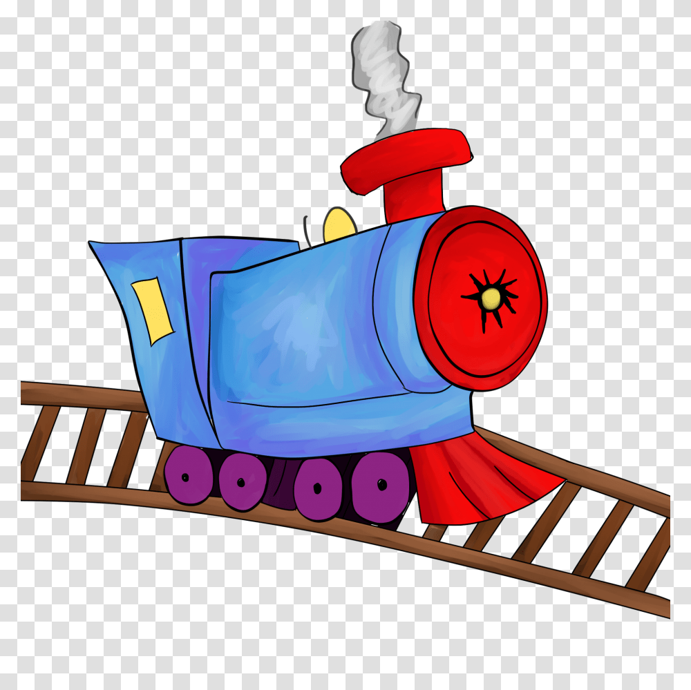 Railroad Clipart Blue Train, Transportation, Bulldozer, Tractor, Vehicle Transparent Png