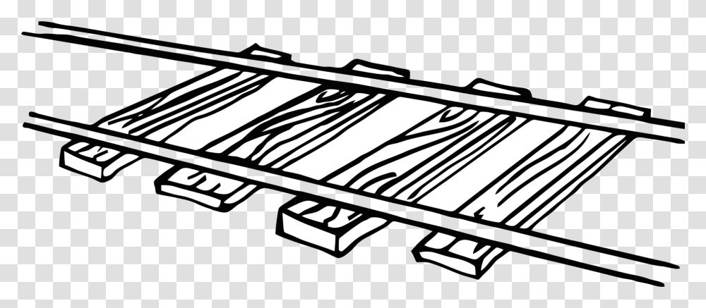 Railroad Clipart Railroad Tracks Drawing Easy, Bow, Watercraft, Vehicle, Transportation Transparent Png