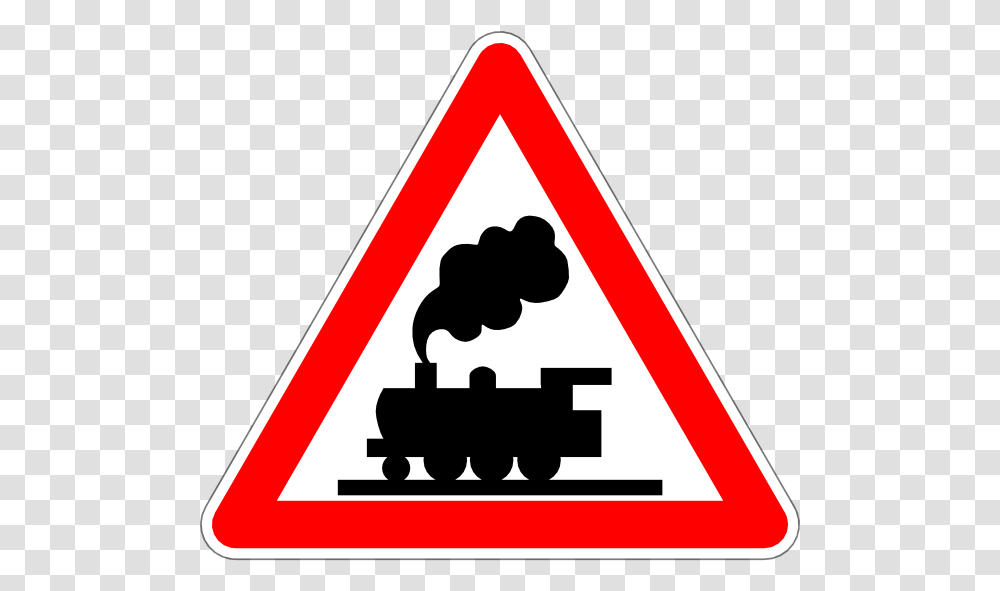 Railroad Crossing Sign Clipart, Road Sign, Triangle Transparent Png