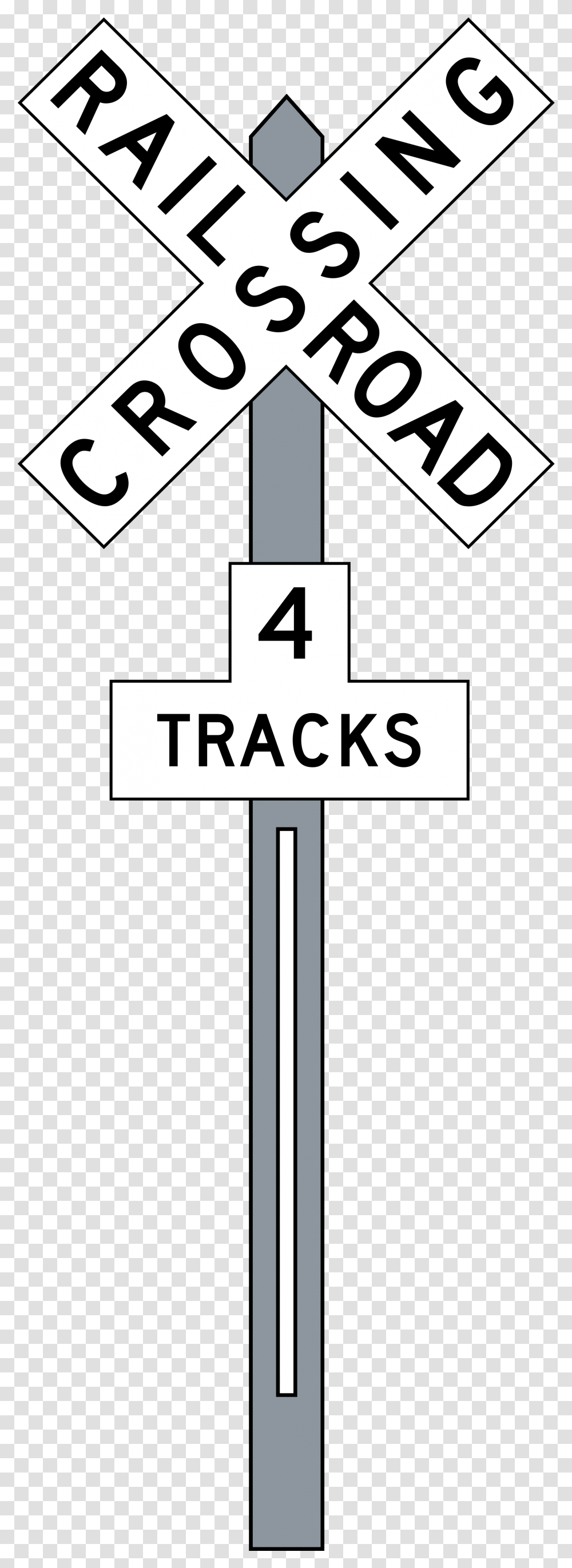 Railroad Crossing Sign Railroad Crossing Background, Number, Road Sign Transparent Png