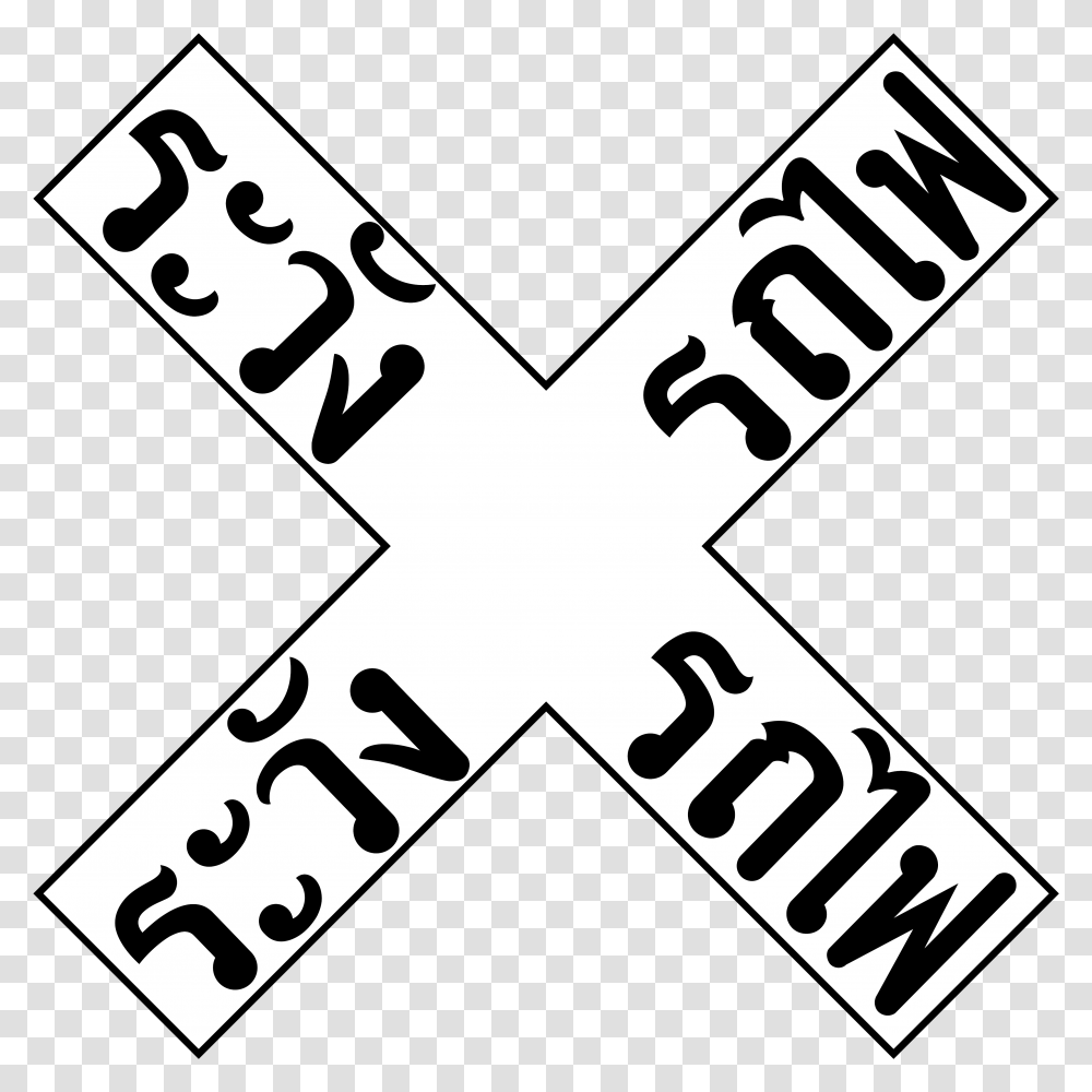 Railroad Crossing Sign, Alphabet, Stencil Transparent Png