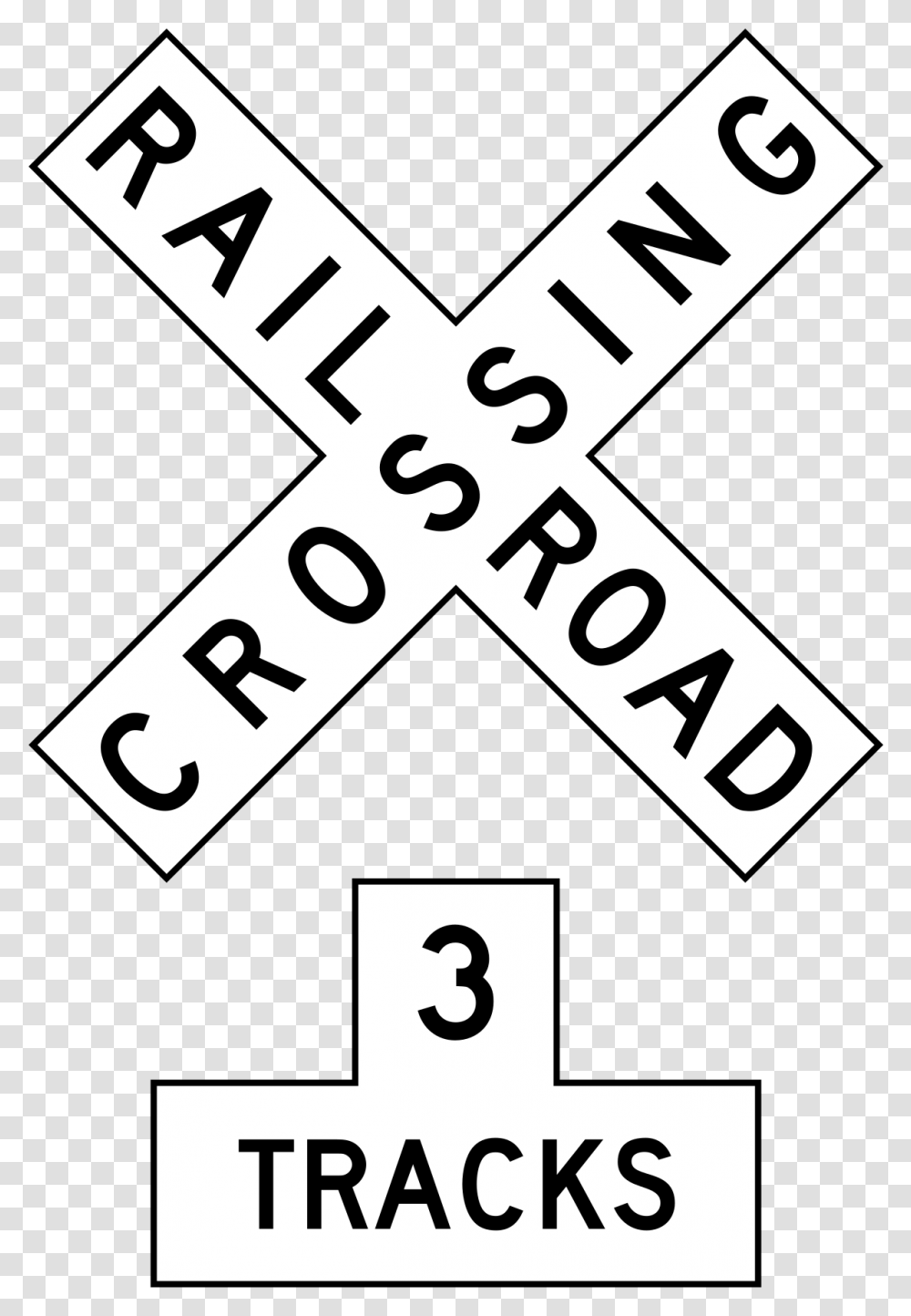 Railroad Crossing Sign, Number, Alphabet Transparent Png