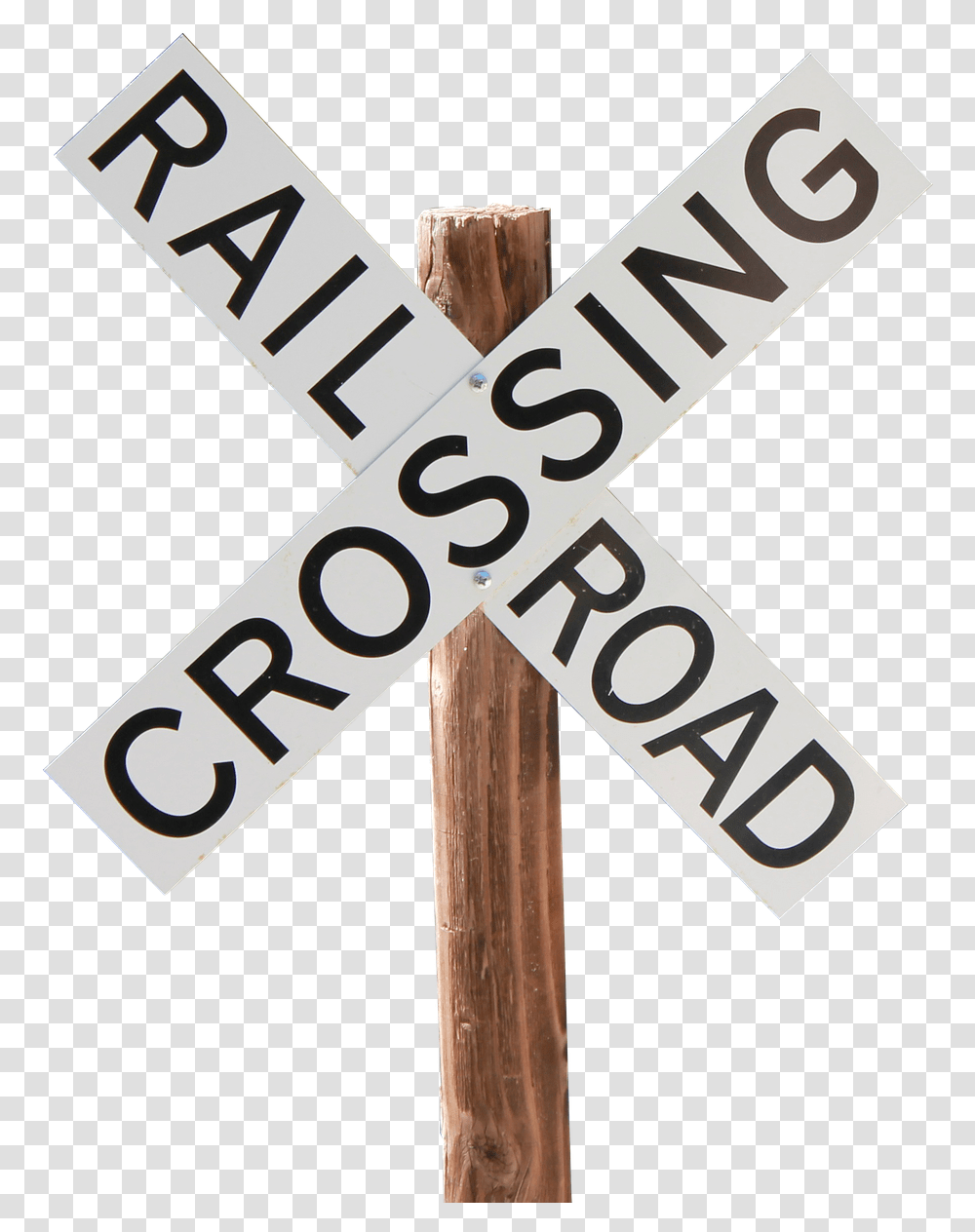 Railroad Crossing Sign Train Railway, Alphabet, Word Transparent Png