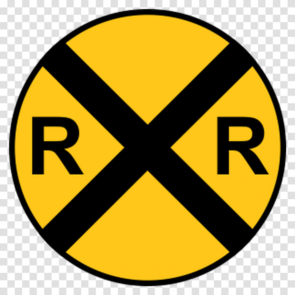 Railroad Crossing Warning Trail Sign Rxr Sign, Symbol, Road Sign, Stopsign Transparent Png