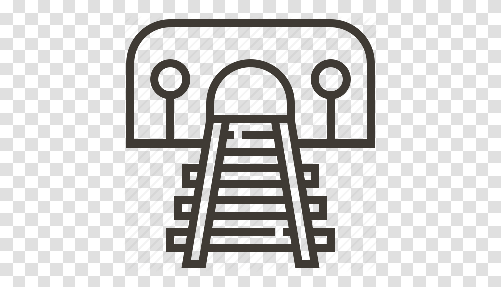 Railroad Railway Train Tunnel Icon, Furniture, Chair, Brass Section Transparent Png