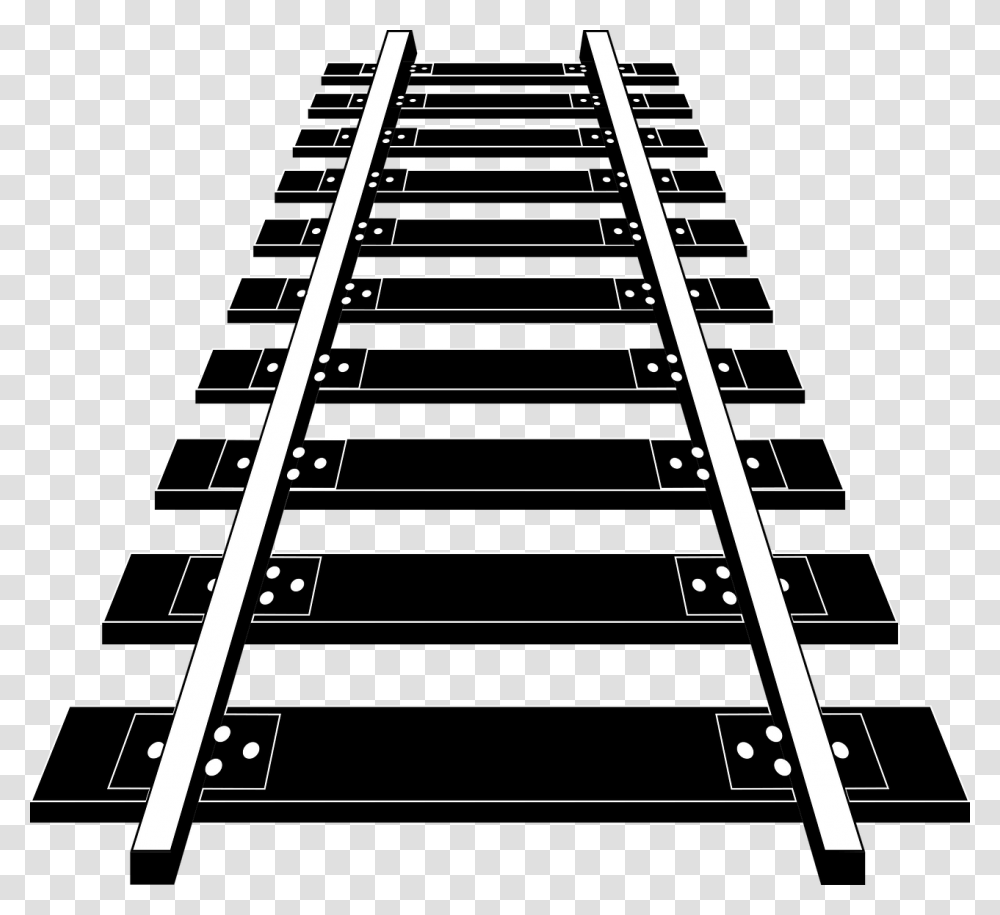 Railroad Tracks Clip Art, Railway, Transportation, Train Track Transparent Png
