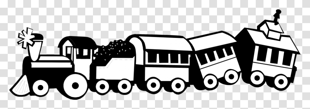 Railroad Tracks Clipart Black And White, Vehicle, Transportation, Stencil, Mailbox Transparent Png