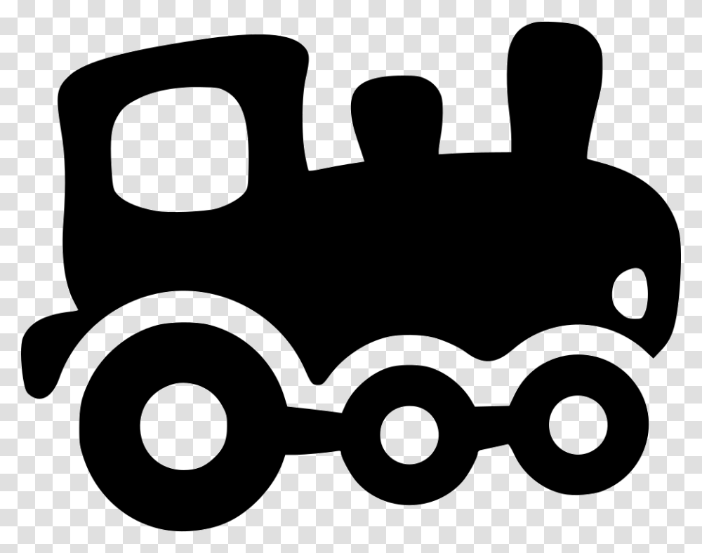 Railroad Train Engine Locomotive Passenger Vehicle, Lawn Mower, Tool, Stencil, Binoculars Transparent Png