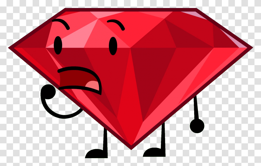 Rails Clipart Bfdi Ruby, Gemstone, Jewelry, Accessories, Accessory Transparent Png