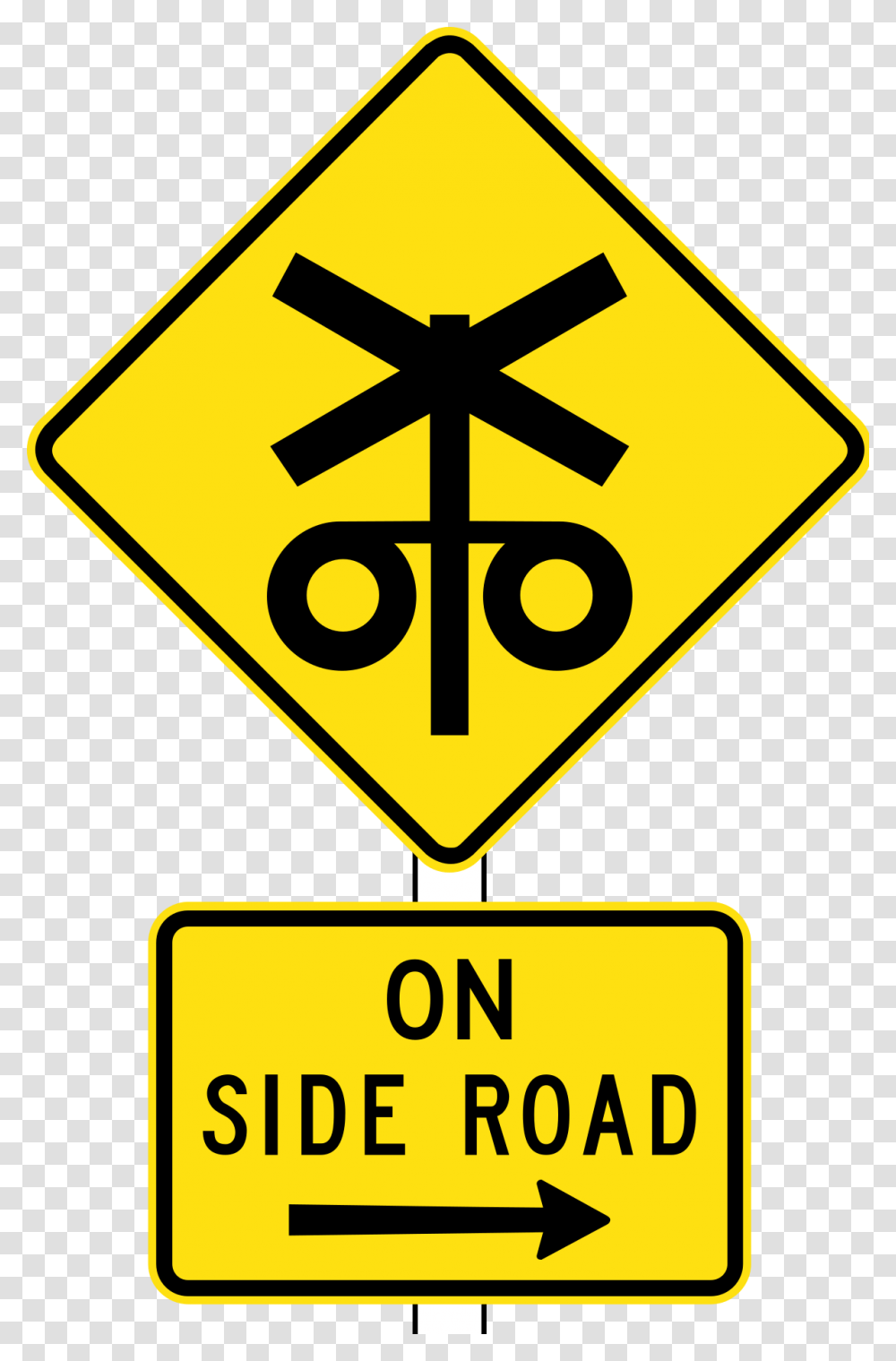 Railway Level Crossing Ahead Sign, Road Sign Transparent Png