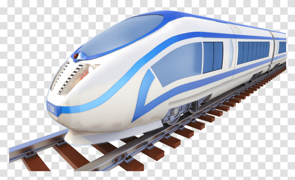Railways Clipart Bullet Train Bullet Train, Vehicle, Transportation, Train Track, Locomotive Transparent Png