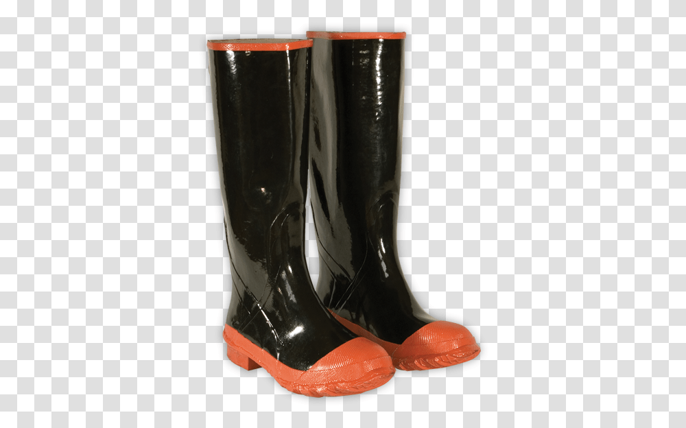 Rain Boot Black And Red Rubber Boots, Apparel, High Heel, Shoe Transparent Png