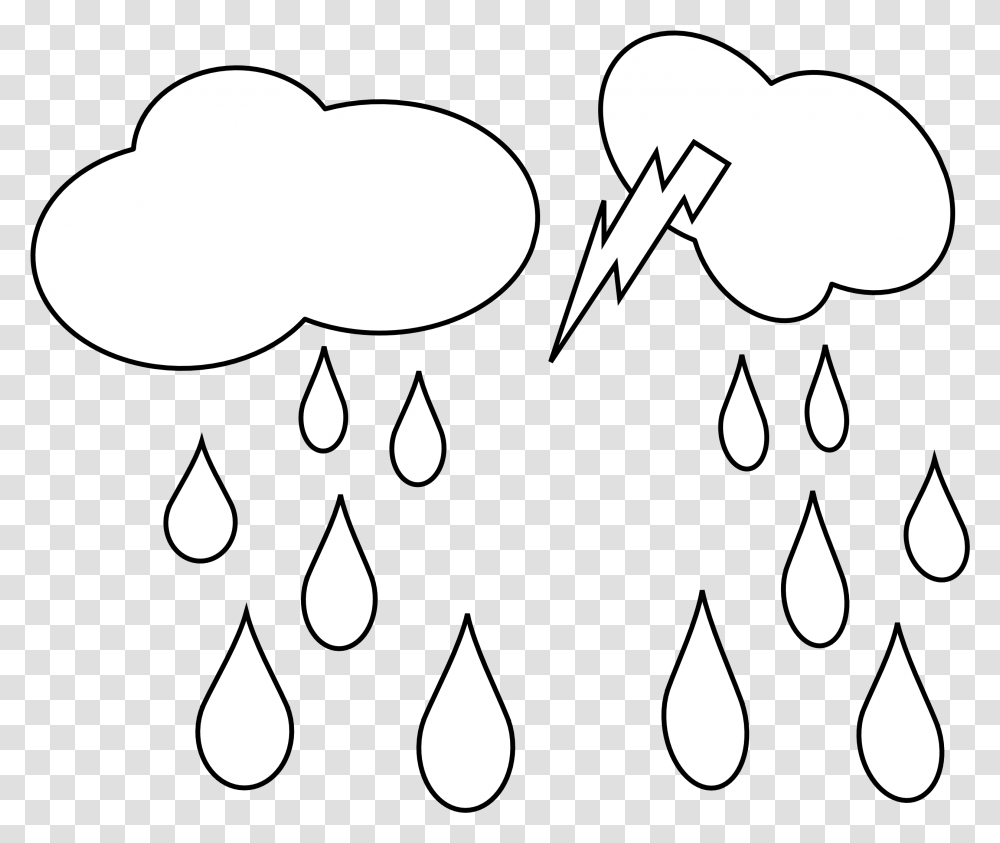 Rain Clipart Black Background Image Cloud With Rain In Black Background, Stencil, Silhouette, Crown, Jewelry Transparent Png