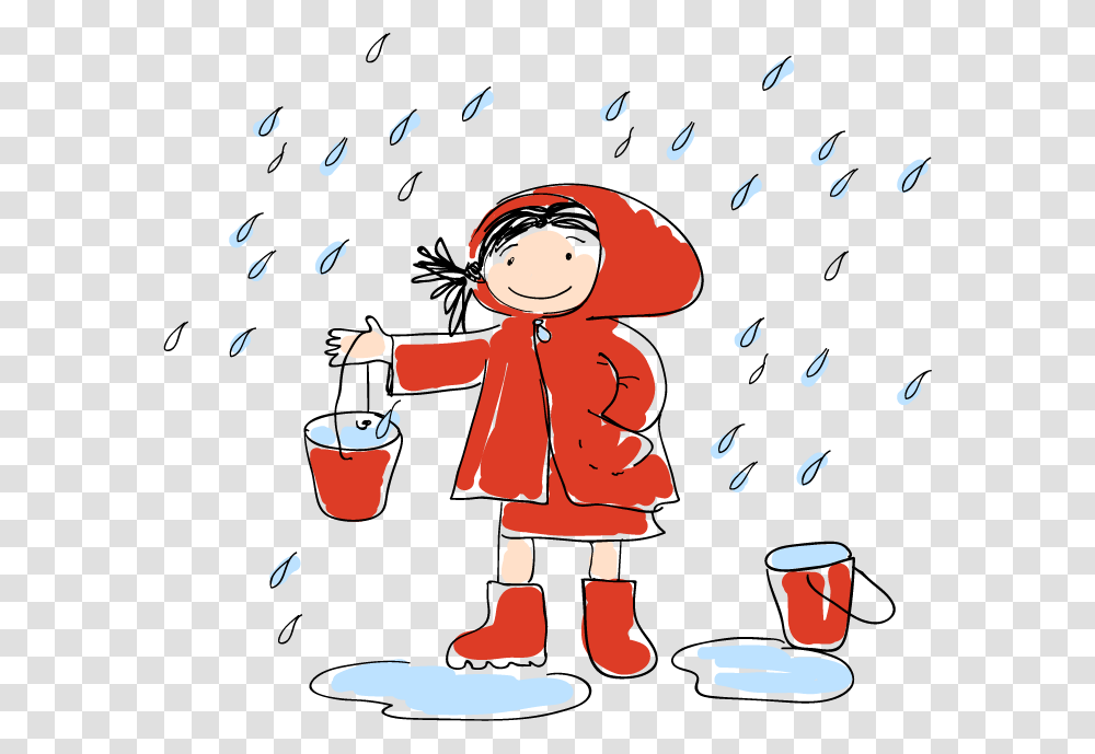 Rain Clipart Collecting Rain Water In Buckets, Cleaning, Washing, Bird, Animal Transparent Png