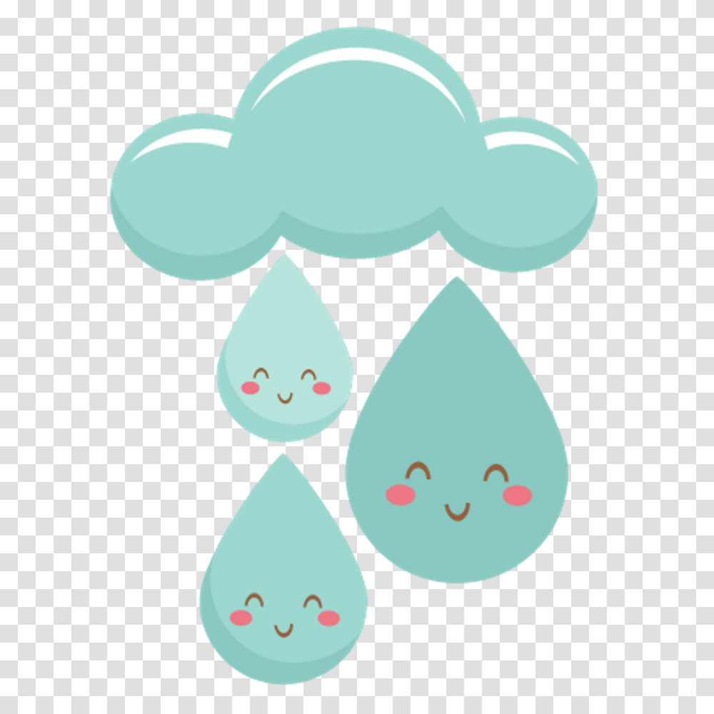 Rain Cloud Clouds Kawaii Cute Tumblr Cute Raindrops Clipart, Pattern, Plant Transparent Png