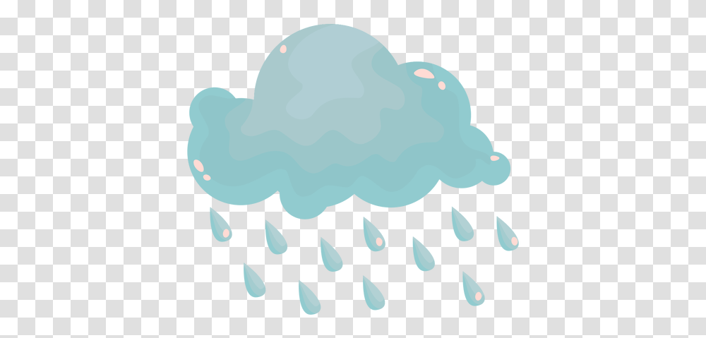 Rain Cloud Flat Nube Con Lluvia, Teeth, Mouth, Lip, Nature Transparent Png