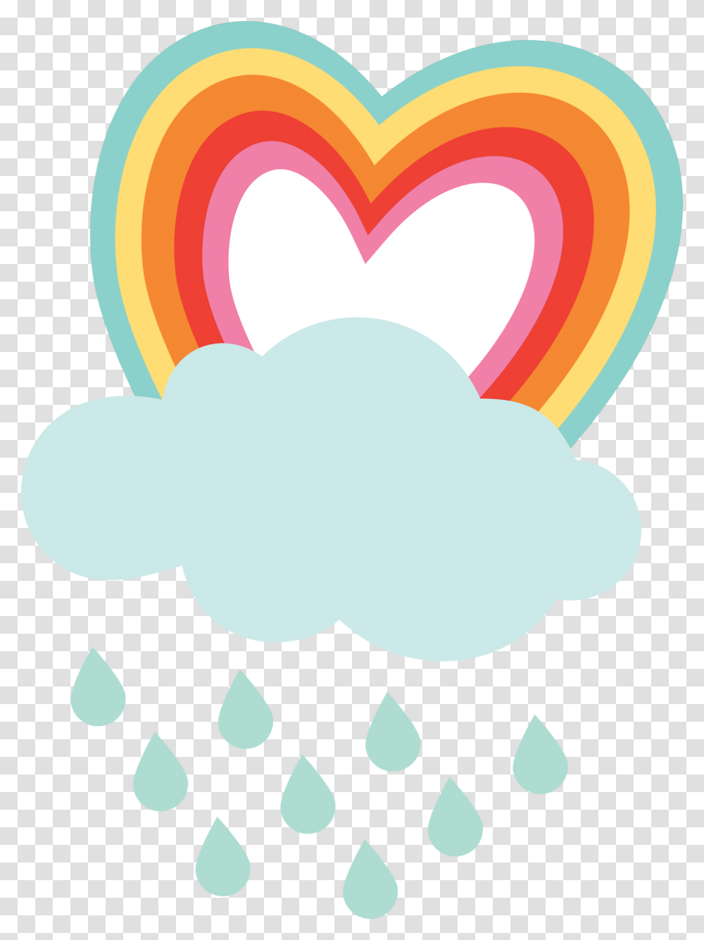 Rain Clouds Svg Cut File Heart Transparent Png