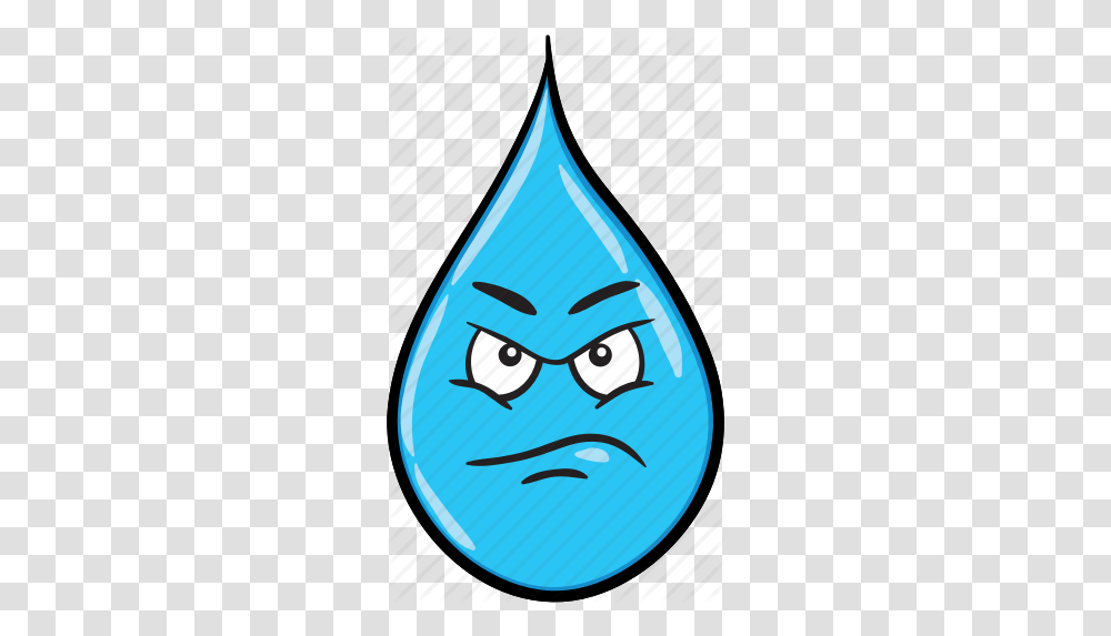Rain Drop Cartoon Smiley Emoji Icon Mad Bacon Cartoon, Label, Text, Plant, Graphics Transparent Png