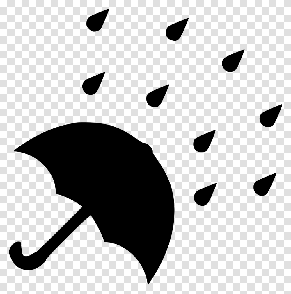 Rain Drop Umbrella Rain Umbrella Icon, Silhouette, Stencil, Texture, Snowman Transparent Png