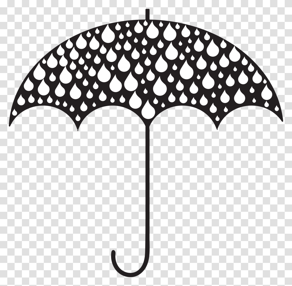 Rain Drops Umbrella Silhouette Icons, Lamp, Canopy, Lampshade Transparent Png
