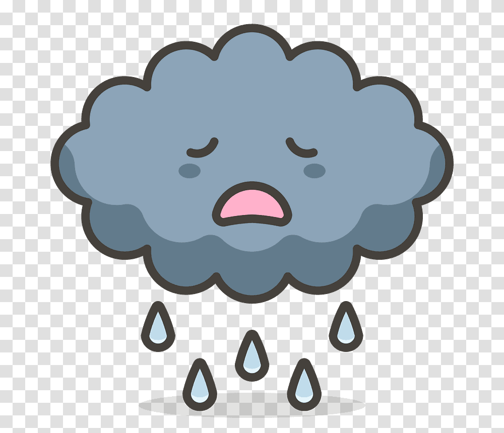 Rain Free Icon Of 780 Vector Emoji Cartoon Cloud Gif, Face, Plant, Poster, Advertisement Transparent Png