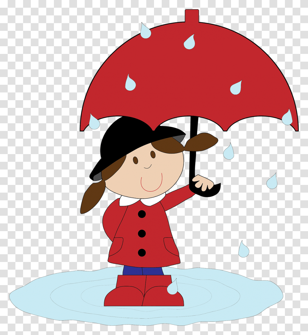 Rain Happy At Funquest Girl With Umbrella Clipart, Sunglasses, Dish, Meal, Food Transparent Png