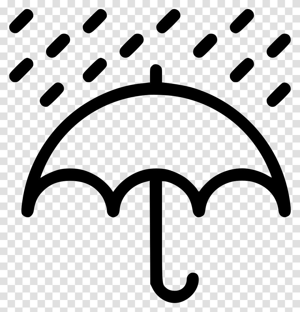 Rain Rainfall Umbrella Svg Rain Umbrella Icon, Texture, Canopy, Stencil Transparent Png