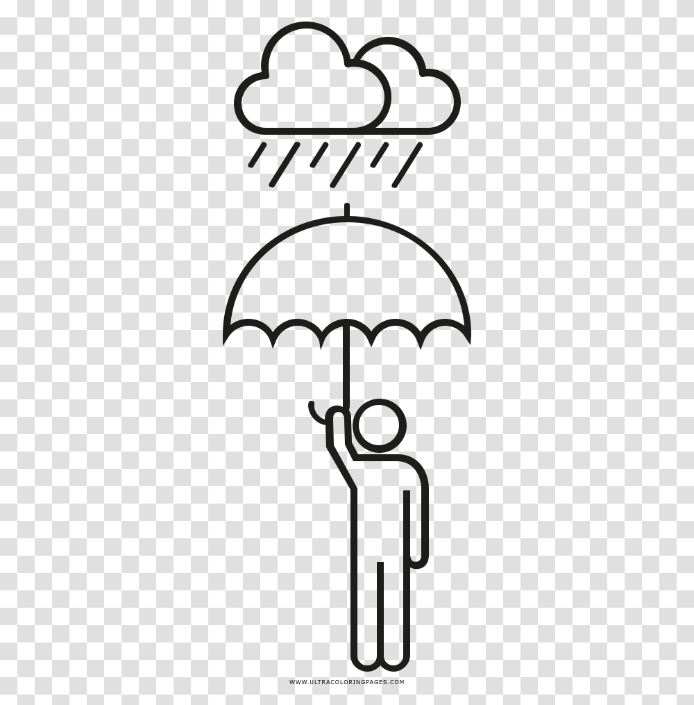 Rain Umbrella Coloring, Stencil, Canopy, Silhouette Transparent Png