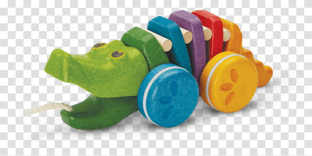 Rainbow Alligator Pull Toy Cocodrilo Plantoys, Foam, Sweets, Food, Confectionery Transparent Png