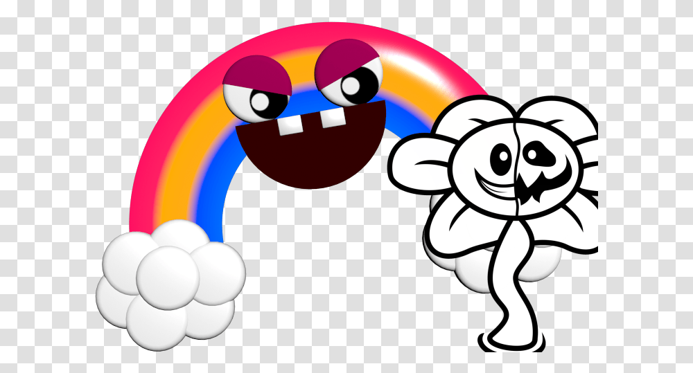 Rainbow And Flowey Download Fnaf Chica's Magic Rainbow, Angry Birds Transparent Png