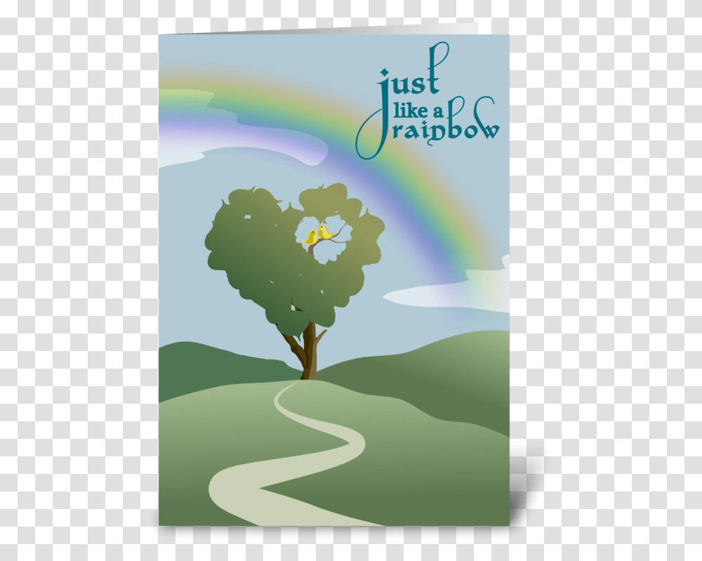 Rainbow And Heart Tree Graphic Design, Plant, Outdoors, Nature Transparent Png
