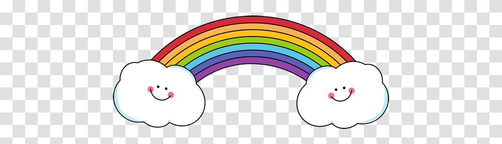 Rainbow And Smiling Clouds From My Rainbow Drawing Easy, Light, Frisbee, Toy, Purple Transparent Png