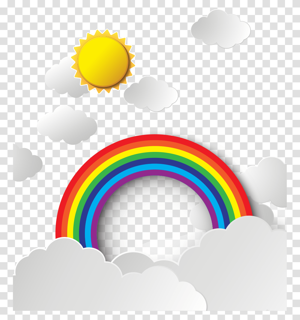 Rainbow And Sun, Nature, Outdoors Transparent Png