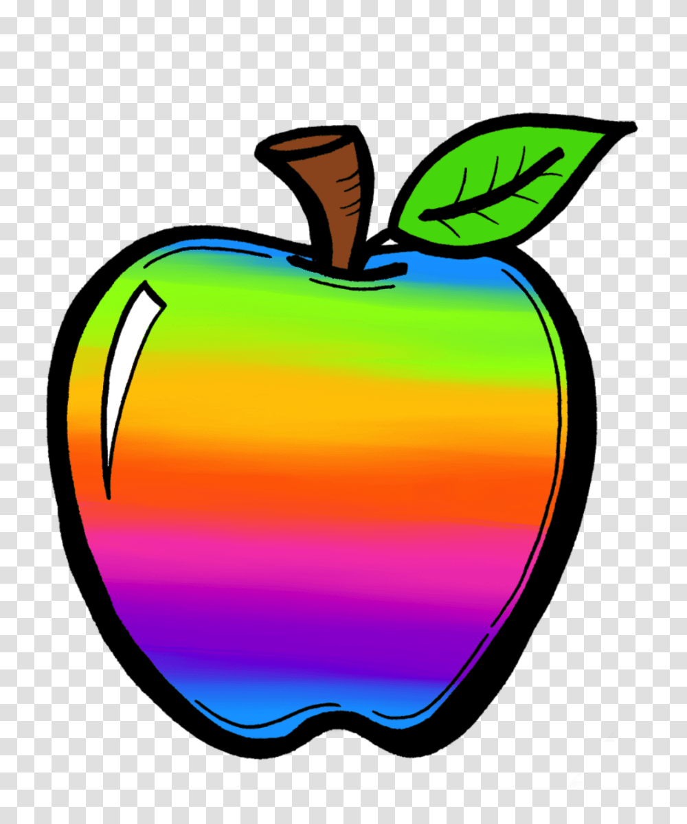 Rainbow Apple Cliparts, Plant, Fruit, Food, Label Transparent Png