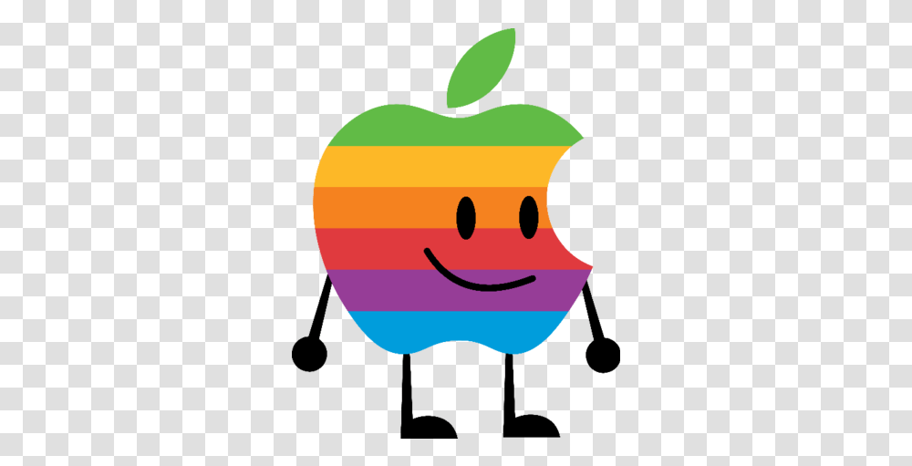 Rainbow Apple Logo Rainbow Apple Cartoon, Label, Text, Pillow, Cushion Transparent Png
