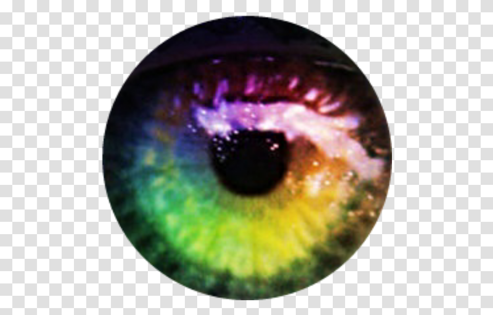 Rainbow Arcoris Sticker Eye Ojo Eyerainbow Ojoarcoiris Picsart Rainbow Eye, Ornament, Gemstone, Jewelry, Accessories Transparent Png