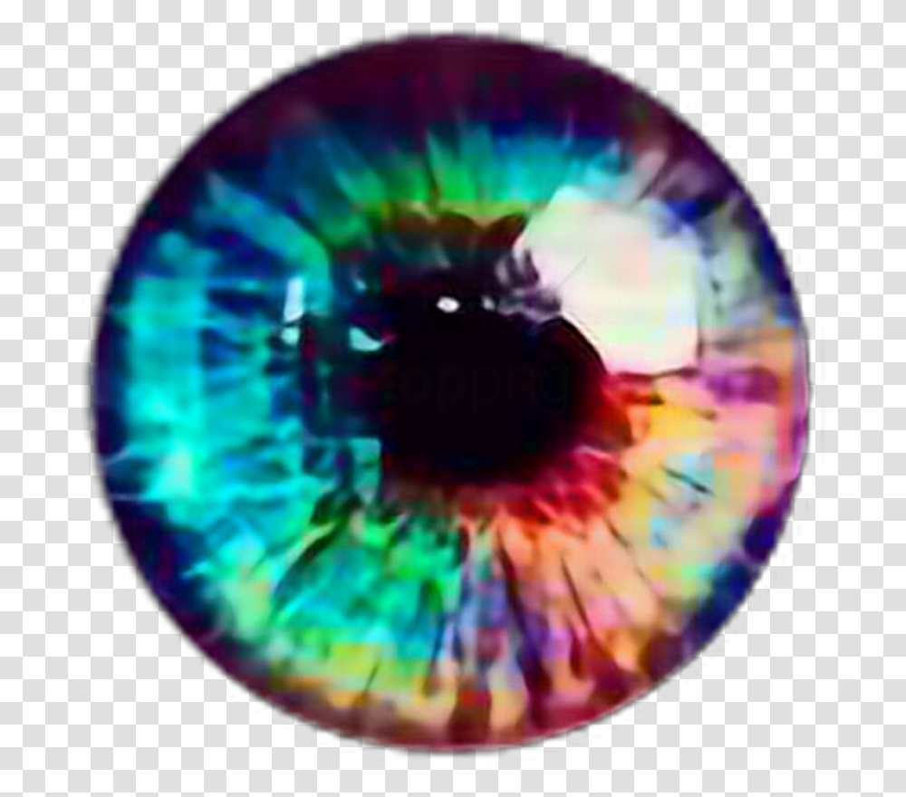 Rainbow Arcoris Sticker Eye Ojo Eyerainbow Ojoarcoiris Rainbow Eyes Background, Ornament, Gemstone, Jewelry, Accessories Transparent Png
